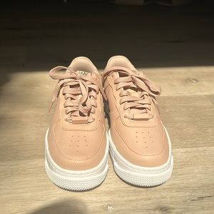 Platform Air Force Ones - dusty pink💕